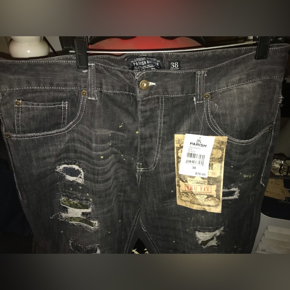 Parish Brand New With Tag Jeans Size 38” - Picture 3 of 6